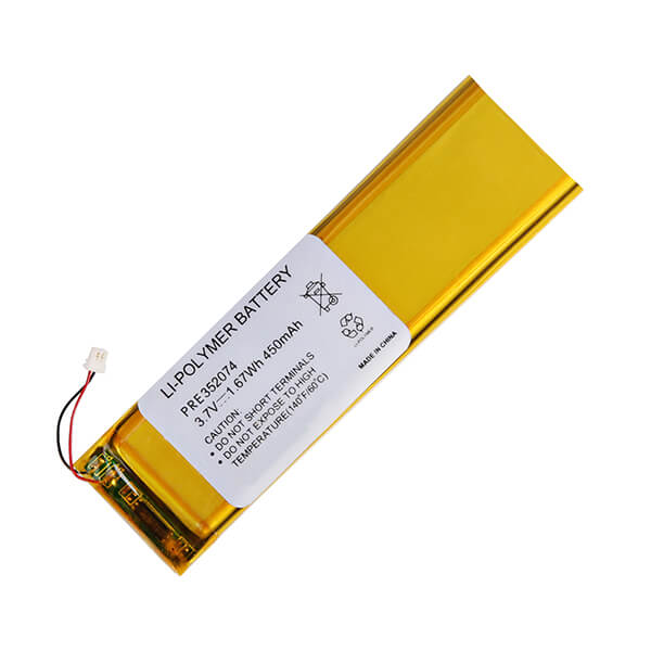 50-500mAh 3.7V带接线端子聚合物电池