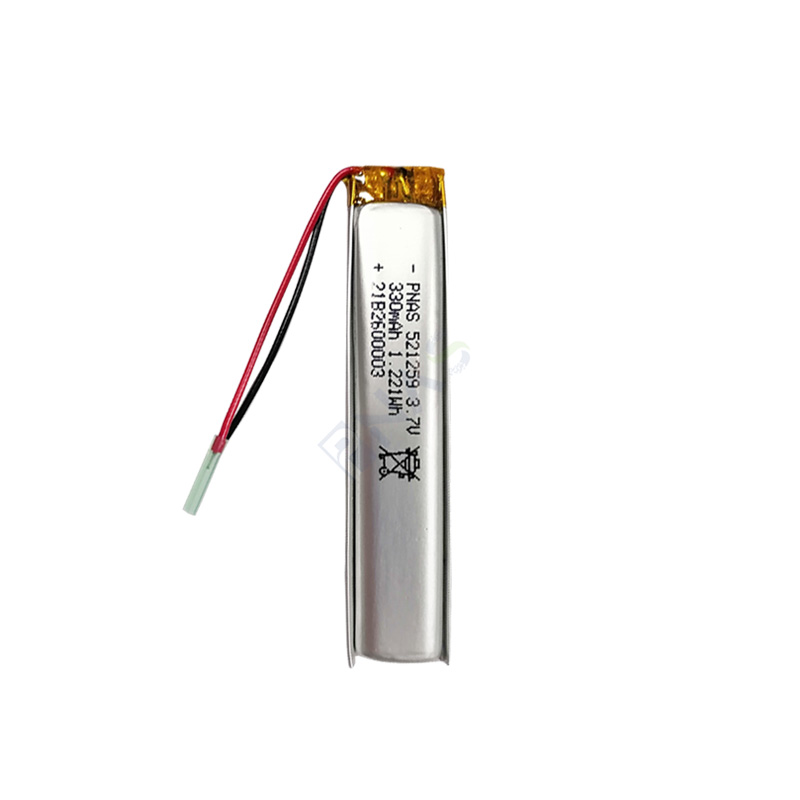 PNAS521259 3.7V 330mAh 长条聚合物锂电池